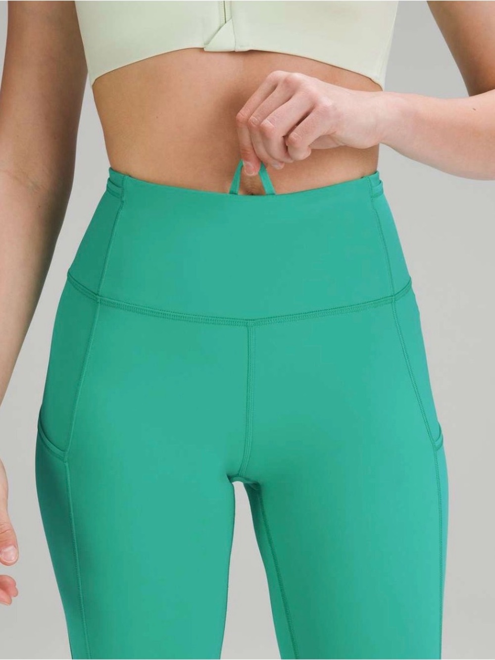 Lululemon Fast and Free High-Rise Cascadia Green